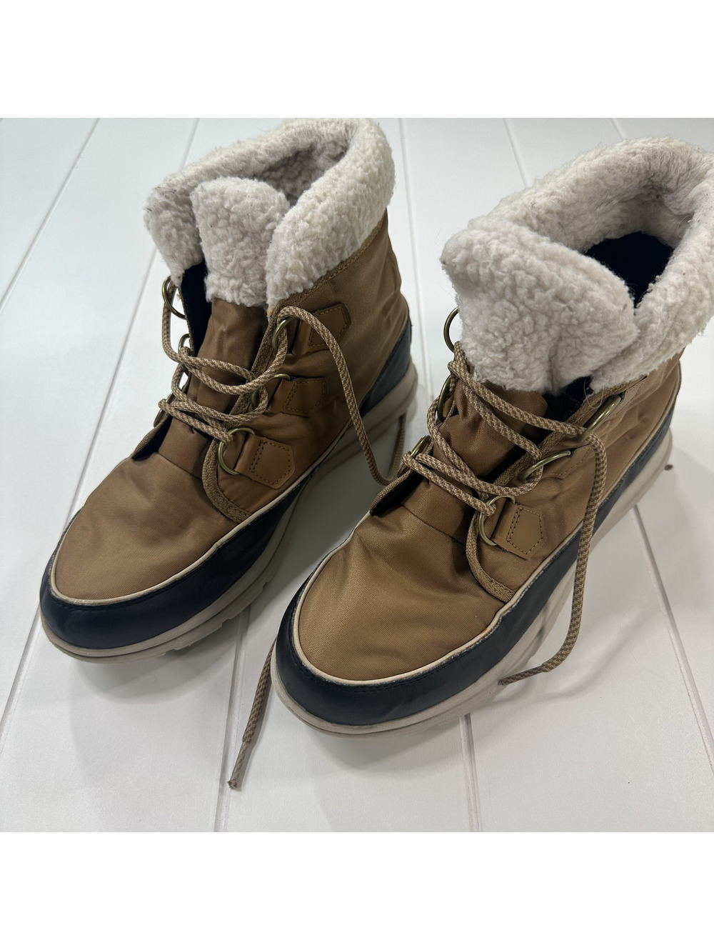 Sorel Waterproof Winter Boots with Cozy Shearling Lining - Size 10